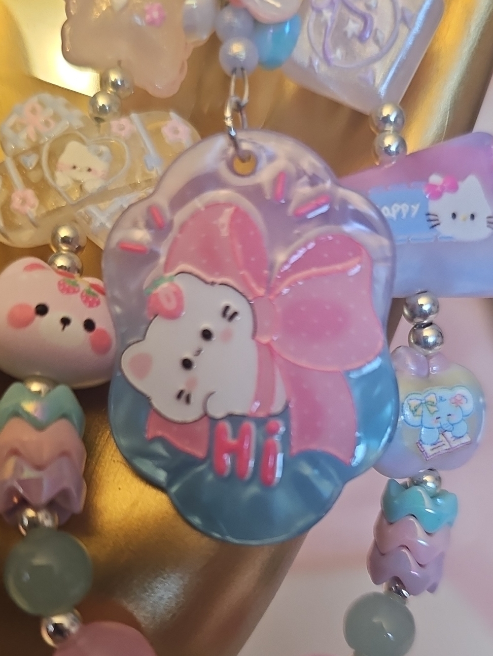 CHARMS: Pastel Cute Cat Phone Charm - Picture 1 of 3